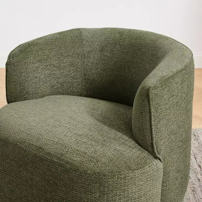 Poltrona girevole a barilotto blu / verde / rosso chiaro, cotone e lino, 1 posto