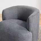Poltrona girevole a barilotto blu / verde / rosso chiaro, cotone e lino, 1 posto