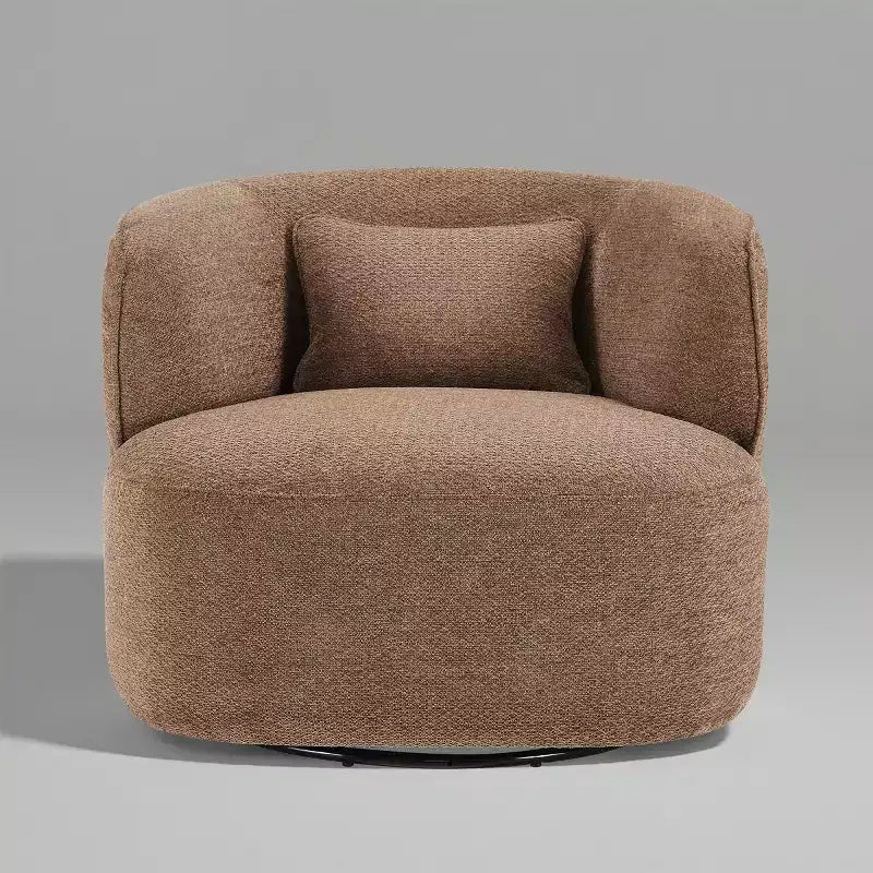 Poltrona girevole a barilotto blu / verde / rosso chiaro, cotone e lino, 1 posto