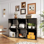MAYEERTY Cube Storage Organizer Open Bookshelf Removable Back Panels