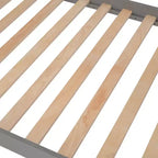 Letto a castello singolo sopra singolo con scala contenitore, colore espresso/grigio/bianco – 2 posti letto
