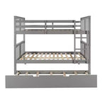 Letto a castello matrimoniale/matrimoniale completo espresso/grigio/bianco con letto estraibile singolo, può ospitare fino a 3 persone, trasformabile in 2 letti