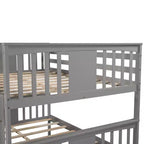 Letto a castello matrimoniale/matrimoniale completo espresso/grigio/bianco con letto estraibile singolo, può ospitare fino a 3 persone, trasformabile in 2 letti