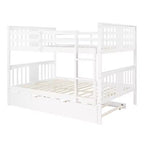 Letto a castello matrimoniale/matrimoniale completo espresso/grigio/bianco con letto estraibile singolo, può ospitare fino a 3 persone, trasformabile in 2 letti