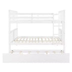 Letto a castello matrimoniale/matrimoniale completo espresso/grigio/bianco con letto estraibile singolo, può ospitare fino a 3 persone, trasformabile in 2 letti