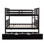 Letto a castello matrimoniale/matrimoniale completo espresso/grigio/bianco con letto estraibile singolo, può ospitare fino a 3 persone, trasformabile in 2 letti