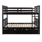 Letto a castello matrimoniale/matrimoniale completo espresso/grigio/bianco con letto estraibile singolo, può ospitare fino a 3 persone, trasformabile in 2 letti