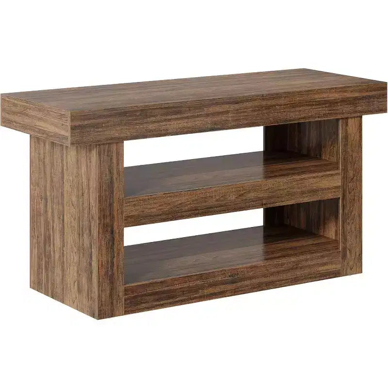 Tavolo da Cucina a 3 Livelli Marrone – 4 Posti, Finitura in Legno