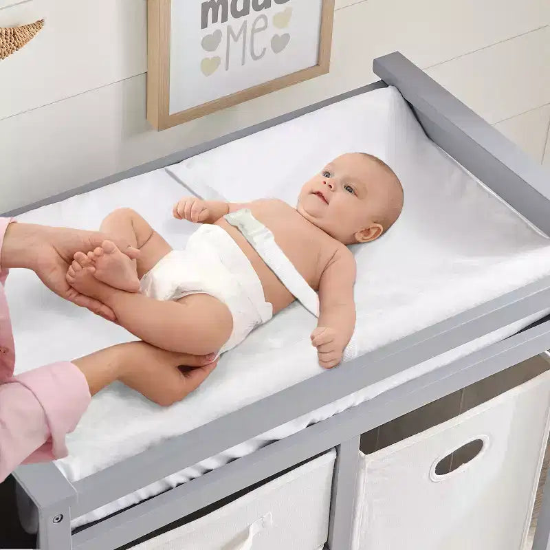 Fasciatoio sagomato bianco con rivestimento rimovibile – Per 1 bambino