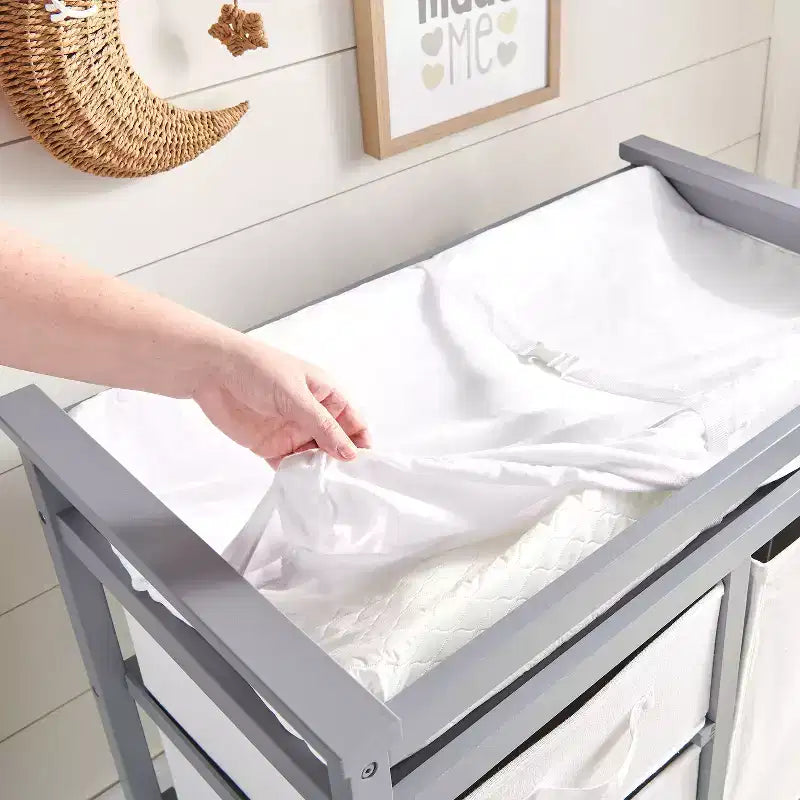 Fasciatoio sagomato bianco con rivestimento rimovibile – Per 1 bambino