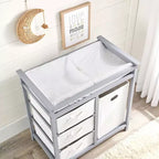 Fasciatoio sagomato bianco con rivestimento rimovibile – Per 1 bambino