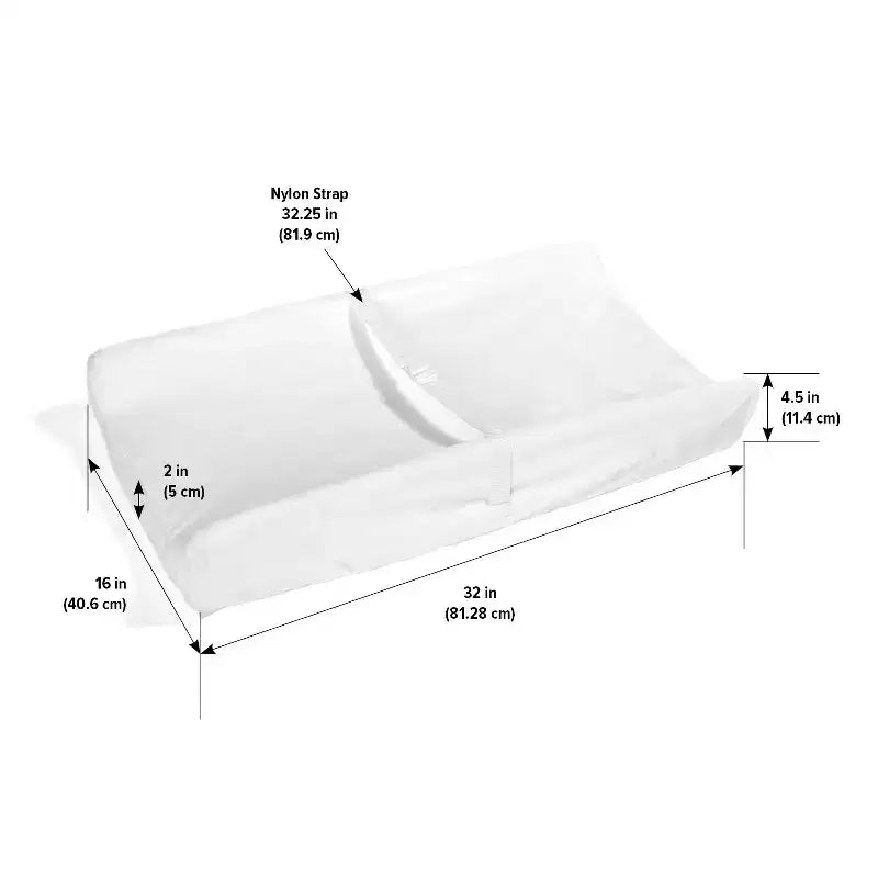 Fasciatoio sagomato bianco con rivestimento rimovibile – Per 1 bambino