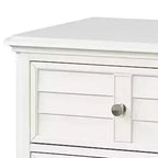 Comodino antico bianco a 2 cassetti, 1 persona, 71 cm H x 46 cm L x 71 cm P