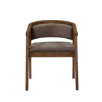 Poltroncina da pranzo Mid-Century, in Beige/Rovere, rivestimento in Bouclé, set da 2