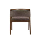 Poltroncina da pranzo Mid-Century, in Beige/Rovere, rivestimento in Bouclé, set da 2