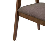 Poltroncina da pranzo Mid-Century, in Beige/Rovere, rivestimento in Bouclé, set da 2