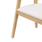 Poltroncina da pranzo Mid-Century, in Beige/Rovere, rivestimento in Bouclé, set da 2