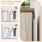 Comò a 6 cassetti per camera da letto, cassettiera con ampia maniglia in metallo, comò moderno in legno stile rustico, texture naturale, organizer per camera da letto