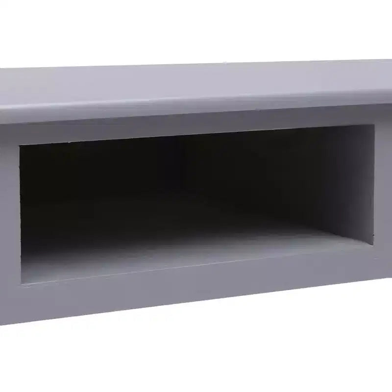 Scrivania Rettangolare Grigia, Legno Massello, 1 Posto