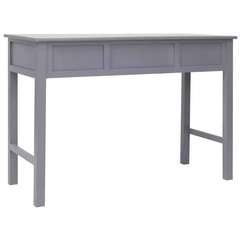 Scrivania Rettangolare Grigia, Legno Massello, 1 Posto