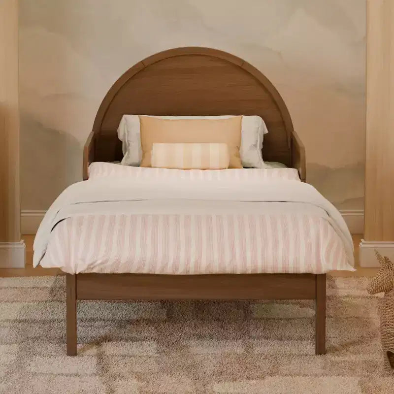 Sponda del letto in legno miele / noce naturale / bianco – per letti singoli e matrimoniali, sponda singola
