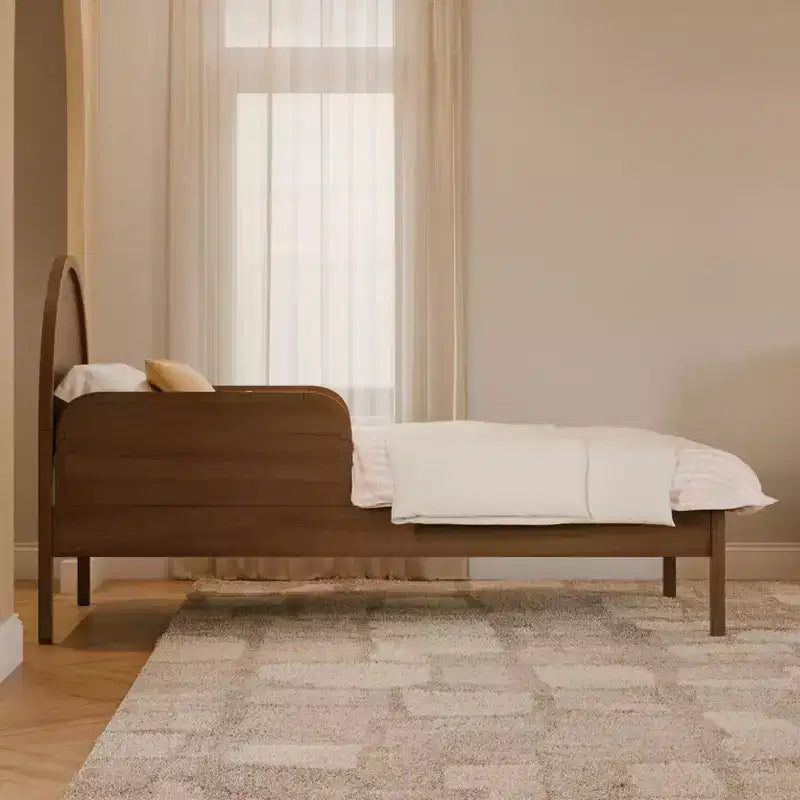 Sponda del letto in legno miele / noce naturale / bianco – per letti singoli e matrimoniali, sponda singola