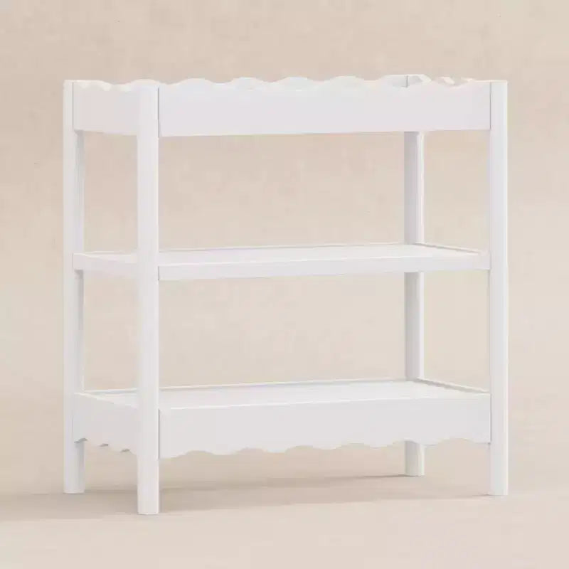 Fasciatoio con 2 Ripiani – Blu Caletta / Miele / Verde Salvia Chiaro / Noce Naturale / Giallo Pallido / Bianco | Stile Onda Arrotondata | 1 Bambino