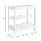 Fasciatoio con 2 Ripiani – Blu Caletta / Miele / Verde Salvia Chiaro / Noce Naturale / Giallo Pallido / Bianco | Stile Onda Arrotondata | 1 Bambino