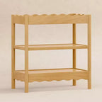 Fasciatoio con 2 Ripiani – Blu Caletta / Miele / Verde Salvia Chiaro / Noce Naturale / Giallo Pallido / Bianco | Stile Onda Arrotondata | 1 Bambino