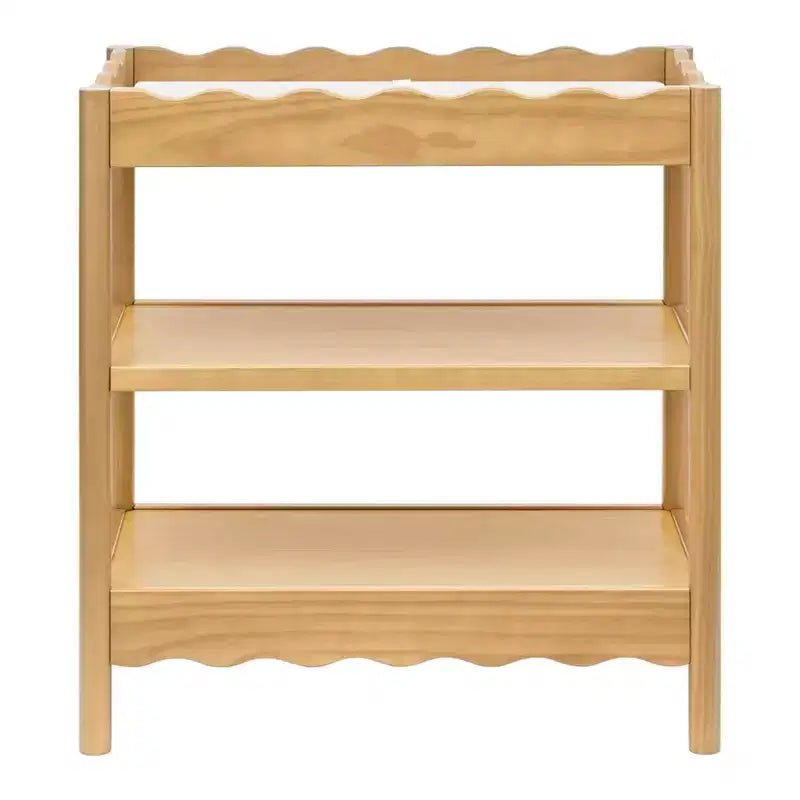Fasciatoio con 2 Ripiani – Blu Caletta / Miele / Verde Salvia Chiaro / Noce Naturale / Giallo Pallido / Bianco | Stile Onda Arrotondata | 1 Bambino
