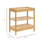 Fasciatoio con 2 Ripiani – Blu Caletta / Miele / Verde Salvia Chiaro / Noce Naturale / Giallo Pallido / Bianco | Stile Onda Arrotondata | 1 Bambino