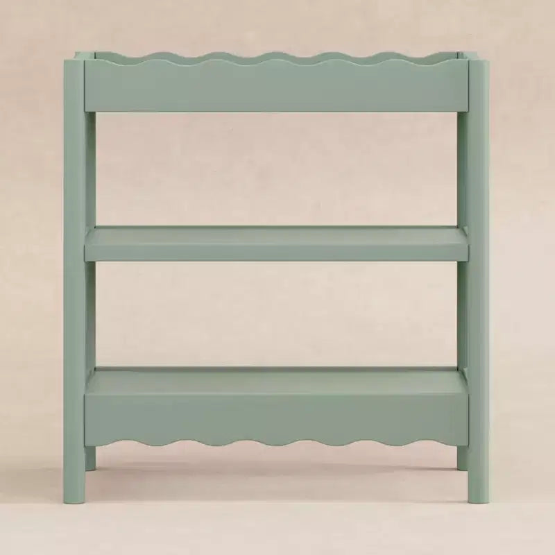 Fasciatoio con 2 Ripiani – Blu Caletta / Miele / Verde Salvia Chiaro / Noce Naturale / Giallo Pallido / Bianco | Stile Onda Arrotondata | 1 Bambino