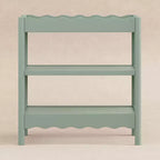 Fasciatoio con 2 Ripiani – Blu Caletta / Miele / Verde Salvia Chiaro / Noce Naturale / Giallo Pallido / Bianco | Stile Onda Arrotondata | 1 Bambino