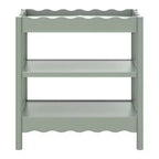 Fasciatoio con 2 Ripiani – Blu Caletta / Miele / Verde Salvia Chiaro / Noce Naturale / Giallo Pallido / Bianco | Stile Onda Arrotondata | 1 Bambino