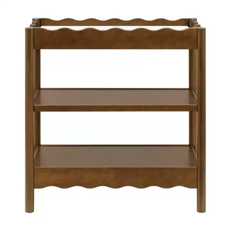 Fasciatoio con 2 Ripiani – Blu Caletta / Miele / Verde Salvia Chiaro / Noce Naturale / Giallo Pallido / Bianco | Stile Onda Arrotondata | 1 Bambino