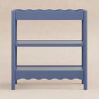 Fasciatoio con 2 Ripiani – Blu Caletta / Miele / Verde Salvia Chiaro / Noce Naturale / Giallo Pallido / Bianco | Stile Onda Arrotondata | 1 Bambino