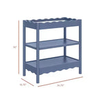 Fasciatoio con 2 Ripiani – Blu Caletta / Miele / Verde Salvia Chiaro / Noce Naturale / Giallo Pallido / Bianco | Stile Onda Arrotondata | 1 Bambino