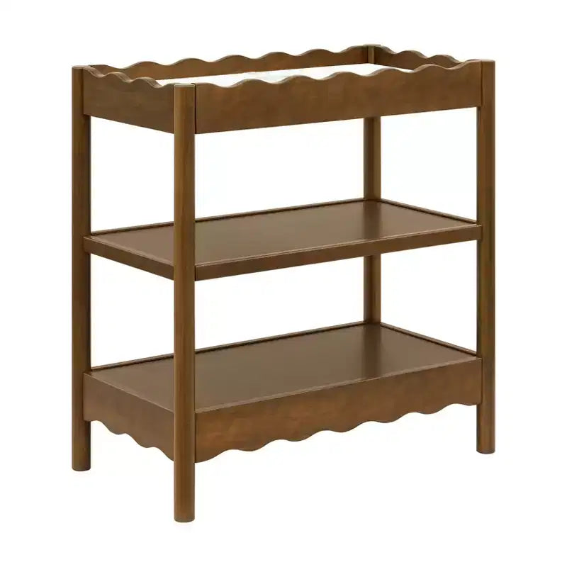 Fasciatoio con 2 Ripiani – Blu Caletta / Miele / Verde Salvia Chiaro / Noce Naturale / Giallo Pallido / Bianco | Stile Onda Arrotondata | 1 Bambino