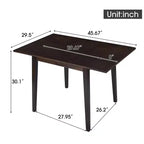Tavolo da Pranzo Allungabile Marrone / Espresso / Naturale, 4 Posti, Gambe in Legno di Gomma