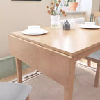 Tavolo da Pranzo Allungabile Marrone / Espresso / Naturale, 4 Posti, Gambe in Legno di Gomma