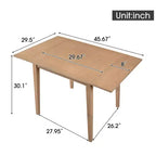 Tavolo da Pranzo Allungabile Marrone / Espresso / Naturale, 4 Posti, Gambe in Legno di Gomma