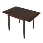 Tavolo da Pranzo Allungabile Marrone / Espresso / Naturale, 4 Posti, Gambe in Legno di Gomma