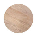 Tavolino rotondo nero/naturale in legno, gambe treppiede, 1 posto
