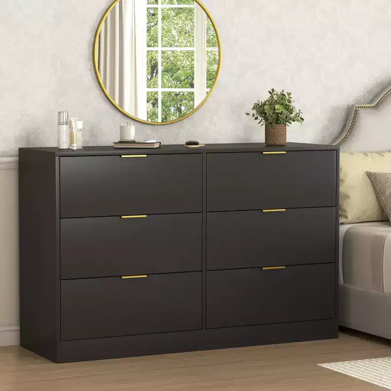 Okak Modern 6/9 Drawers Simply Bedroom Dressers with Handle,Minimalist Wooden Dresser,Chest of Drawers for Bedroom,Entryway