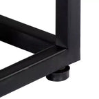 Comodino Marrone in Legno Riciclato con Struttura in Acciaio, 1 Persona, 1 Cassetto e Ripiano Aperto