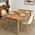 Sedie da pranzo imbottite beige, senza braccioli, set da 4