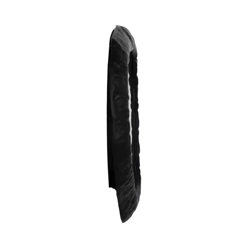 Specchio da parete asimmetrico nero – Cornice in metallo, montaggio a parete, uso singolo