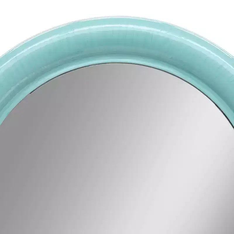 Specchio rotondo da parete – Nero/Blu, Cornice in metallo, Singolo