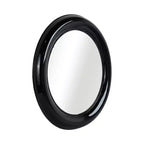 Specchio rotondo da parete – Nero/Blu, Cornice in metallo, Singolo