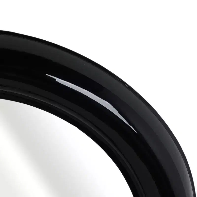 Specchio rotondo da parete – Nero/Blu, Cornice in metallo, Singolo